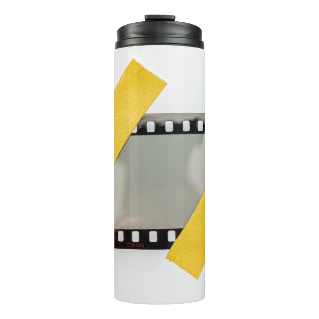 Termo Marco de película vacío de 35 mm, tiras amarillas. (Anverso)