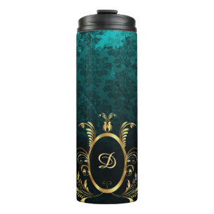 Termo Marco dorado Damask personalizado de lujo