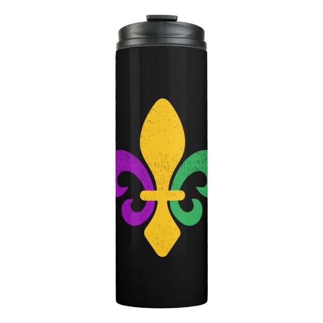Termo Mardi Gras Fleur De Lis (Anverso)