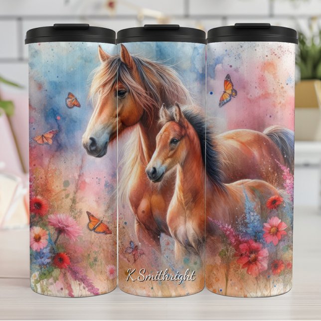 Termo Mare Foal Butterfly Floral Meadow (Subido por el creador)