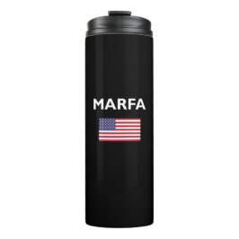 Termo Marfa Texas Estados Unidos Bandera estadounidense 