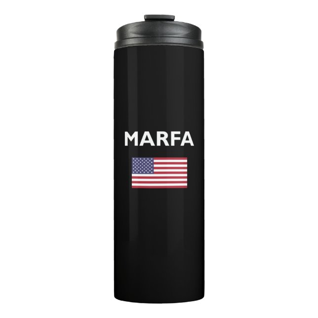 Termo Marfa Texas Estados Unidos Bandera estadounidense  (Anverso)