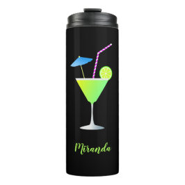 Termo Margarita Cocktail Black Neon Thermal Tumbler