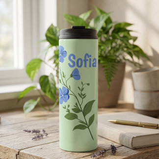 Termo Margarita floral moderna personalizada linda elega
