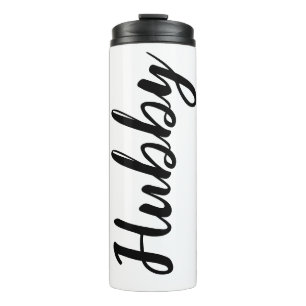 Termo Marido Hubby Simple Black Script Gift