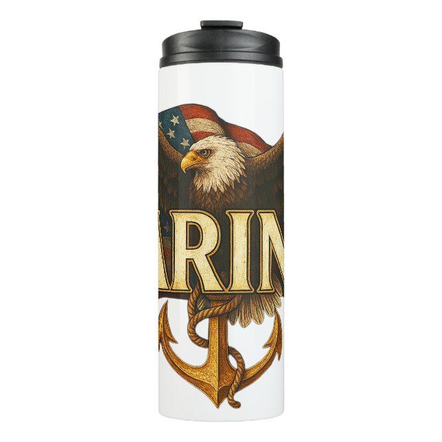 Termo Marines con Águila y Bandera (Anverso)