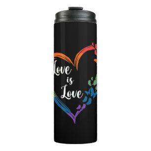Termo Mariposa Corazón Arcoiris Amor Gay Copia LGBT