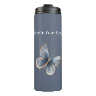 Termo Mariposa Crema Azul