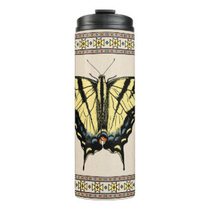 Termo Mariposa de cola de cerda amarilla del suroeste