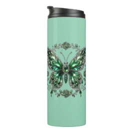 Termo Mariposa de Cristal Verde | Marco Floral