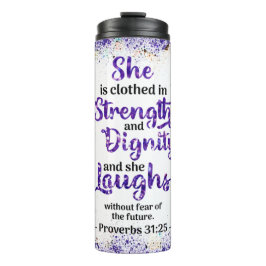 Termo Mariposa de las Escrituras de Proverbios de Mujere