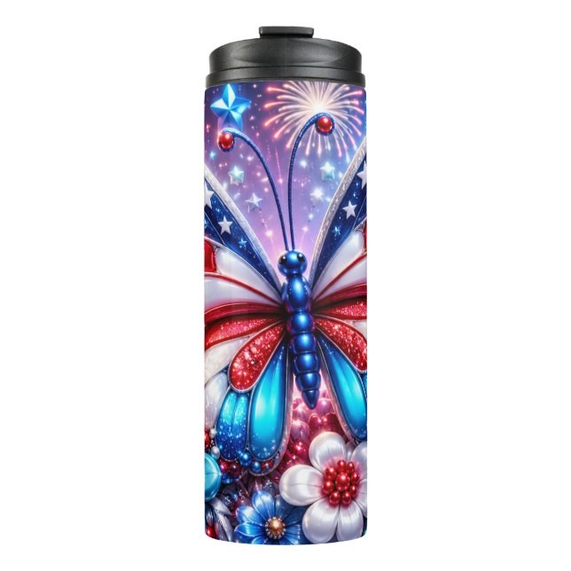 Termo Mariposa del 4 de Julio en 3D (Anverso)