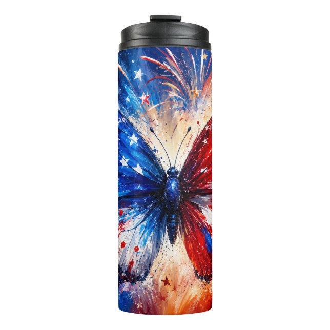 Termo Mariposa del 4 de Julio en 3D 01 (Anverso)