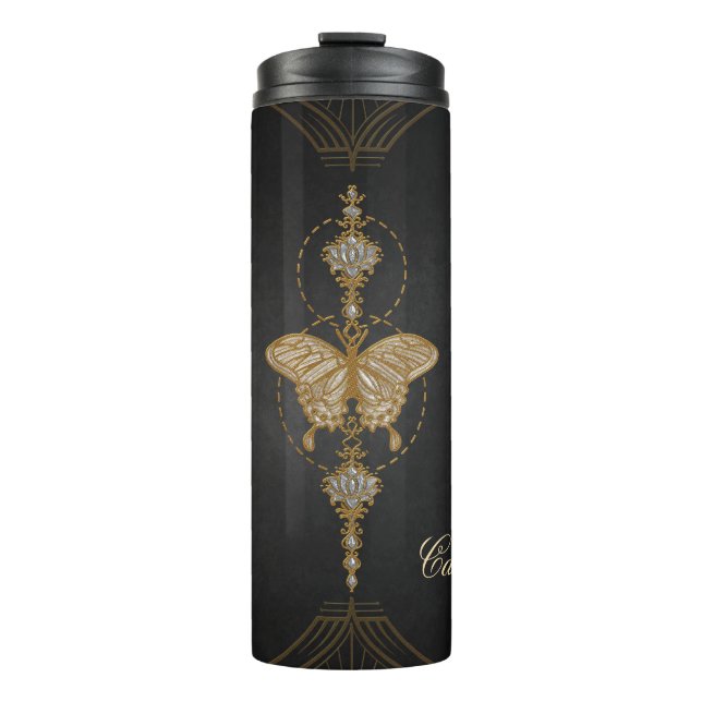 Termo Mariposa dorada. (Anverso)