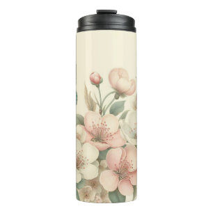 Termo Mariposa floral/primavera de estilo vintage