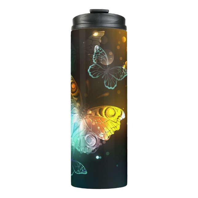 Termo Mariposa luminosa y mariposas nocturnas (Anverso)
