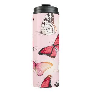 Termo Mariposa tropical detallada: patrón de cosecha