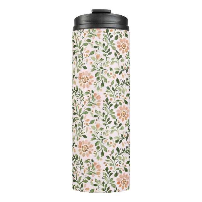 Termo Mariposa Verde Menta Rosa Sonrosado (Anverso)