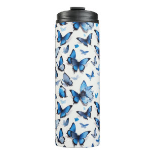 Termo Mariposas azules vibrantes
