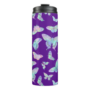 Termo Mariposas irlandesas bonitos en morado