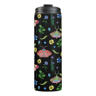 Termo Mariposas Multicolor: Patrón brillante sin foco