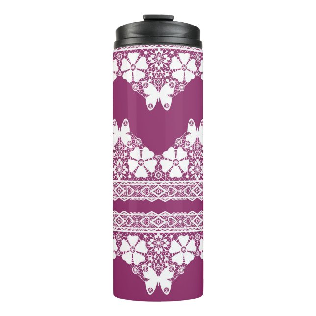 Termo Mariposas White Retro Lace (Anverso)