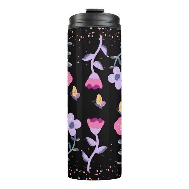 Termo mariposas y flores (Anverso)