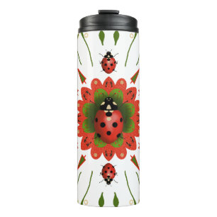 Termo Mariquita de Navidad Rojo Blanco Verde