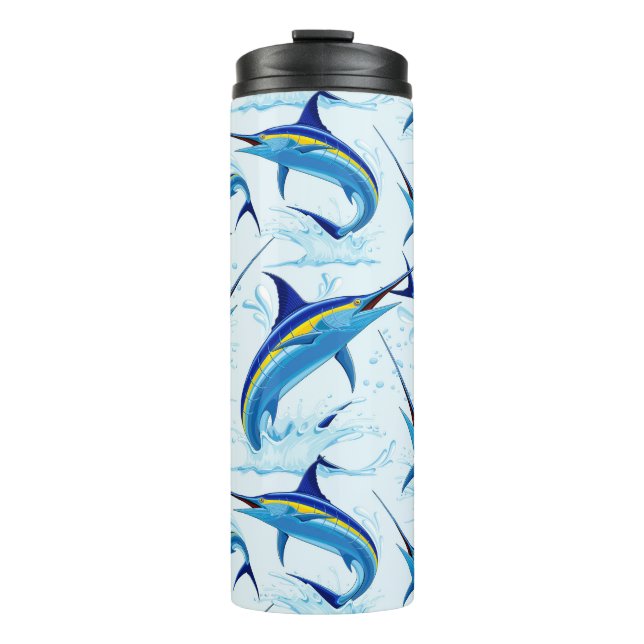 Termo Marlín Azul Saltando fuera del Océano (Anverso)
