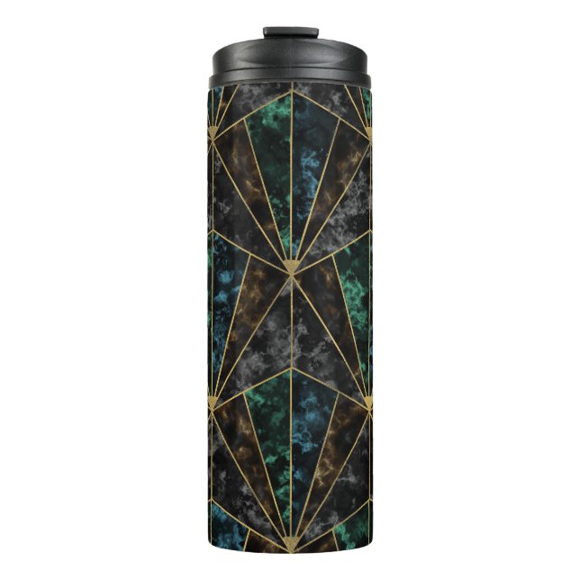 Termo Mármol Art Deco: Lujo malaquita (Anverso)