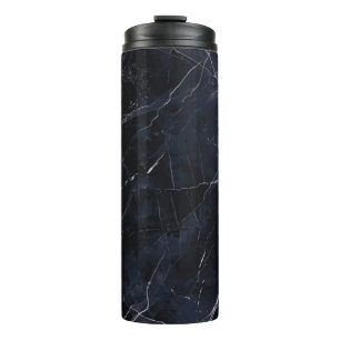 Termo Mármol azul marino: textura de piedra.