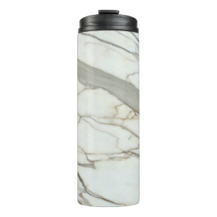 Termo Mármol blanco granito lujo textura natural