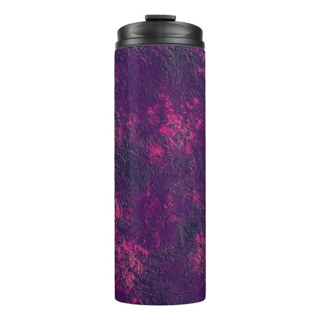 Termo Mármol de piedra abstracto textura marina violeta  (Anverso)