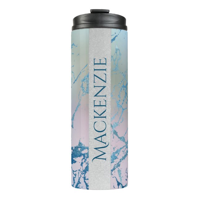 Termo Mármol irlandés | Faux Holo Blue Pink (Anverso)