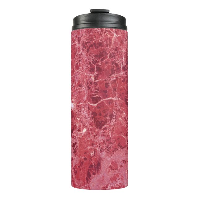 Termo Mármol rojo de coral colorido (Anverso)