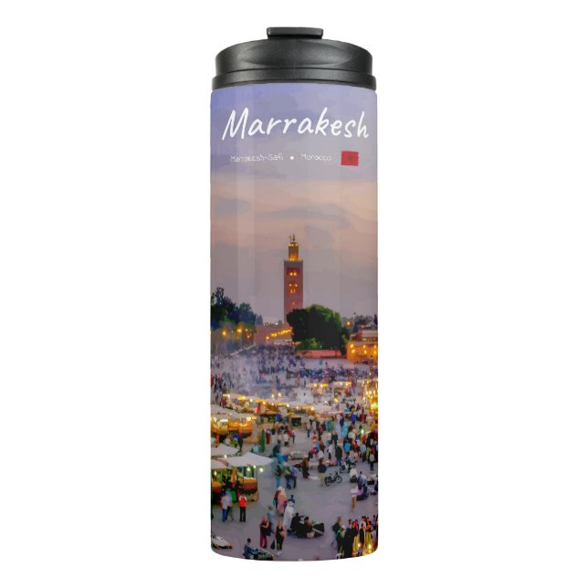 Termo Marrakech, Marruecos - Plaza Jemaa el Fnaa (Anverso)