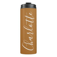 Marrón personalizado nombre de tipografía de escri