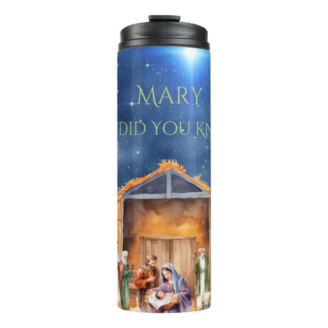 Termo Mary Sabía Que Conocías El Tumbler De La Natividad (Anverso)