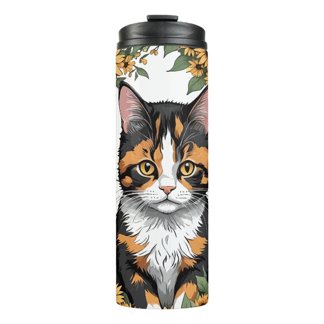 Termo Maryland Calico Cat And Black Eyed Susan Flowers (Anverso)