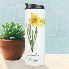 Termo Marzo de la Flor de Nacimiento Tumbler Daffodil Th