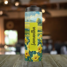Marzo Flor de Nacimiento Tumbler 16oz Insulado