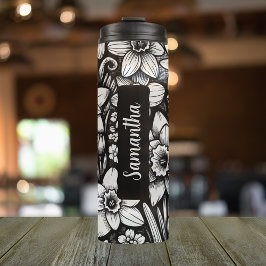 Termo Marzo personalizado Flor de nacimiento Daffodil 16