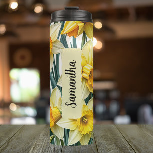 Termo Marzo personalizado Flor de nacimiento Daffodil 16