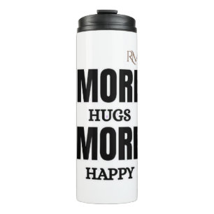 Termo Más Abrazos Más Feliz Diseño Positivo Lindo