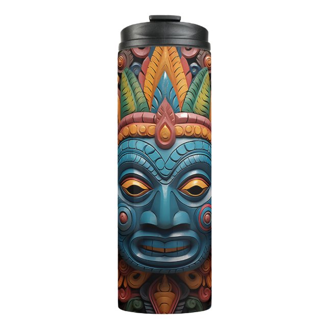Termo Máscara de tiki 3-D cúpula (Anverso)