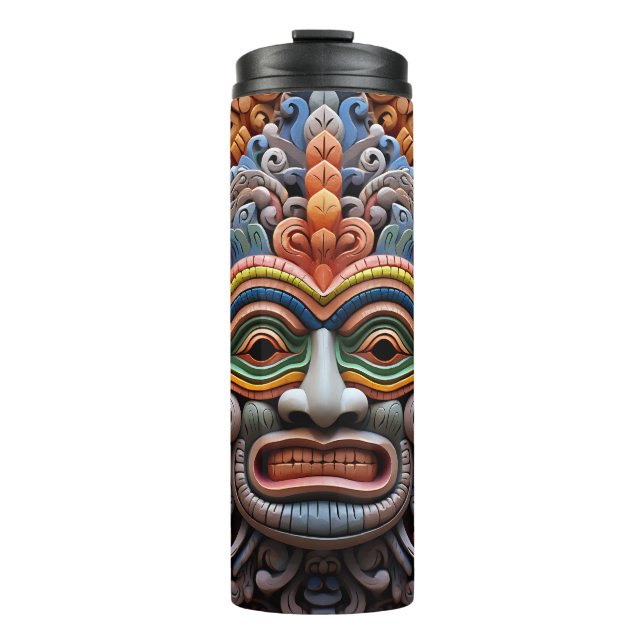 Termo Máscara de tiki 3-D cúpula (Anverso)