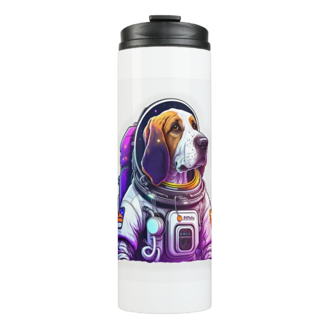 Termo Mascota de perro del astronauta (Anverso)