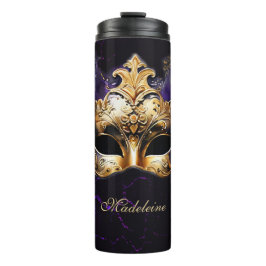 Termo Masquerade Mask Gold Purple Dramatic Name Gift