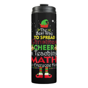 Termo Math Teacher Navidades Shirt Elf Navidades Saludos