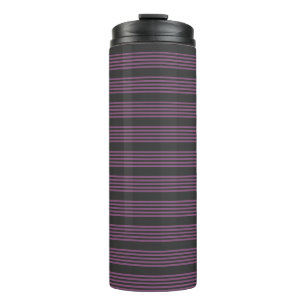 Termo Mauve púrpura y carbón vegetal de cinco rayas